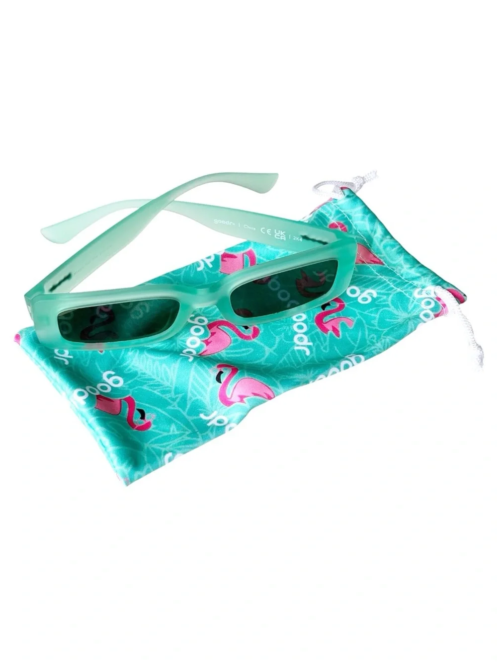 goodr Limited Edition Lux G Stays for the Encore light green sunglasses